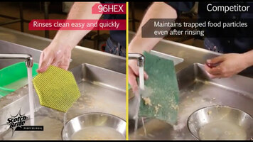 Scotch Brite™ Dual Purpose Scour Pad 96HEX: Rinse Test Scotch Brite™ Dual Purpose Scour Pad 96HEX: Rinse Test