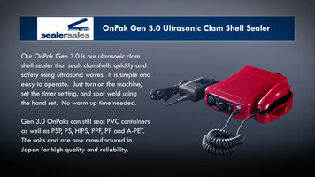 Sealer Sales Gen 3.0 OnPak Clam Shell Sealer Sealer Sales Gen 3.0 OnPak Clam Shell Sealer