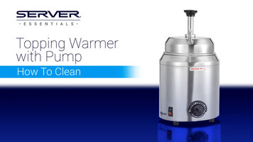 Server Topping Warmer with Pump - How to Clean