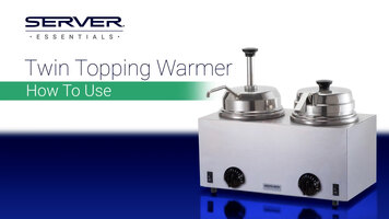 Server Twin Topping Warmer - How to Use Server Twin Topping Warmer - How to Use