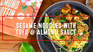 Sesame Noodles with Tofu and Almond Sauce Recipe Tutorial Sesame Noodles with Tofu and Almond Sauce Recipe Tutorial