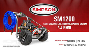 Simpson SM1200 Sanitizing Mister and Pressure Washer Simpson SM1200 Sanitizing Mister and Pressure Washer