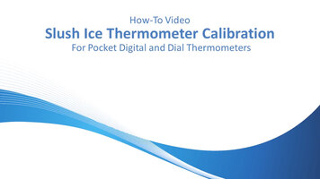 Comark: Slush Ice Thermometer Calibration Comark: Slush Ice Thermometer Calibration