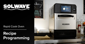 Solwave Rapid Cook Oven: How to Program a Recipe Solwave Rapid Cook Oven: How to Program a Recipe