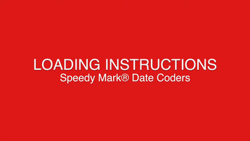 Speedy Mark® Date Coder Instructions Speedy Mark® Date Coder Instructions