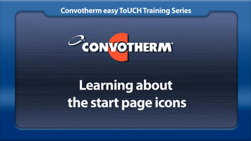 Cleveland Convotherm: Start Page Icons Cleveland Convotherm: Start Page Icons