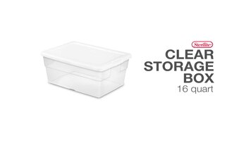 Sterilite Clear Storage Box 16 Quarts Overview Sterilite Clear Storage Box 16 Quarts Overview