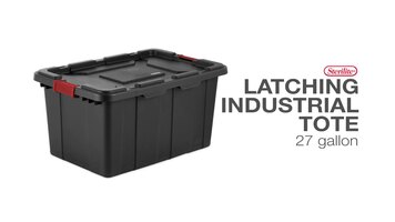 Sterilite 27-Gallon Latching Industrial Tote Overview Sterilite 27-Gallon Latching Industrial Tote Overview