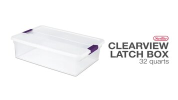 Sterilite Clearview Latch Box 32 Quarts Overview Sterilite Clearview Latch Box 32 Quarts Overview