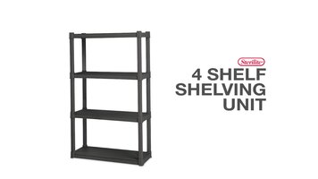 Sterilite 4 Shelf Shelving Unit Assembly Sterilite 4 Shelf Shelving Unit Assembly