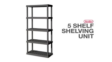 Sterilite 5 Shelf Shelving Unit Assembly