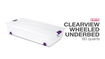 Sterilite Clearview Wheeled Underbed Box 60 Quarts Overview Sterilite Clearview Wheeled Underbed Box 60 Quarts Overview