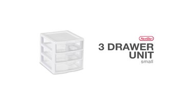 Sterilite Small 3-Drawer Unit Overview Sterilite Small 3-Drawer Unit Overview