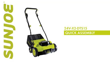 Sun Joe 24V-X2-DTS15 24-Volt Cordless Scarifier + Dethatcher Kit - Product Assembly