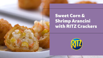Sweet Corn & Shrimp Arancini made with Ritz Crackers Sweet Corn & Shrimp Arancini made with Ritz Crackers