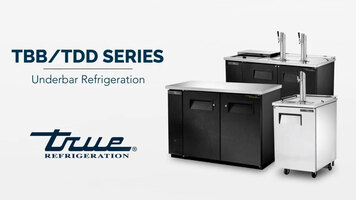 TBB/TDD Series: Direct Draws and Back Bar refrigeration