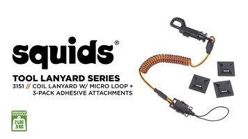 The Squids 3151 Coil Lanyard & Adhesive Mounts Safely Tether Small Hand Tools, Cell Phones & More The Squids 3151 Coil Lanyard & Adhesive Mounts Safely Tether Small Hand Tools, Cell Phones & More