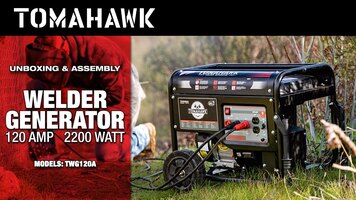  Tomahawk Unboxing, Assembly, and Startup of a 120-Amp Welder Generator