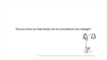 Eastern Tabletop Heat Lamps