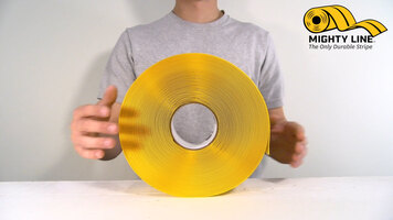 Mighty Line 2" Yellow Safety Floor Tape Peel Tutorial