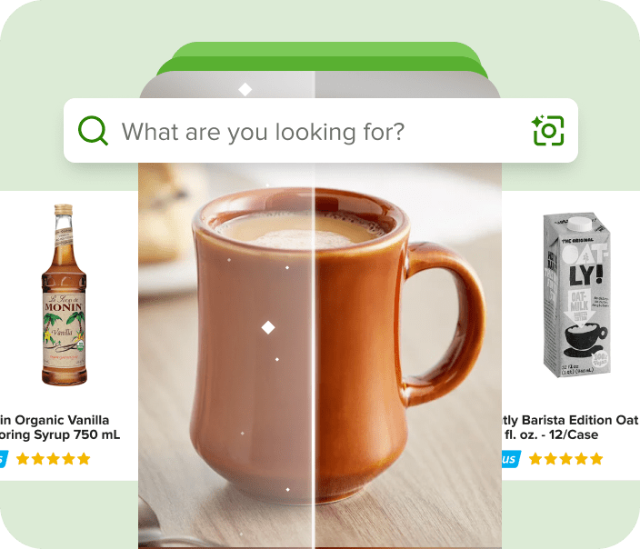 in app showing fast item search feature