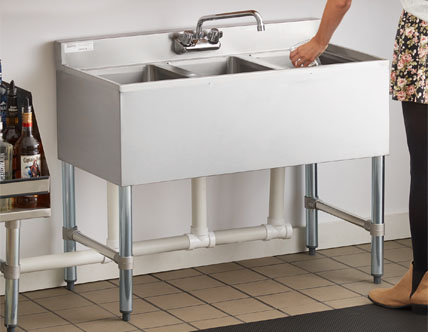 3 Bowl Underbar Sinks