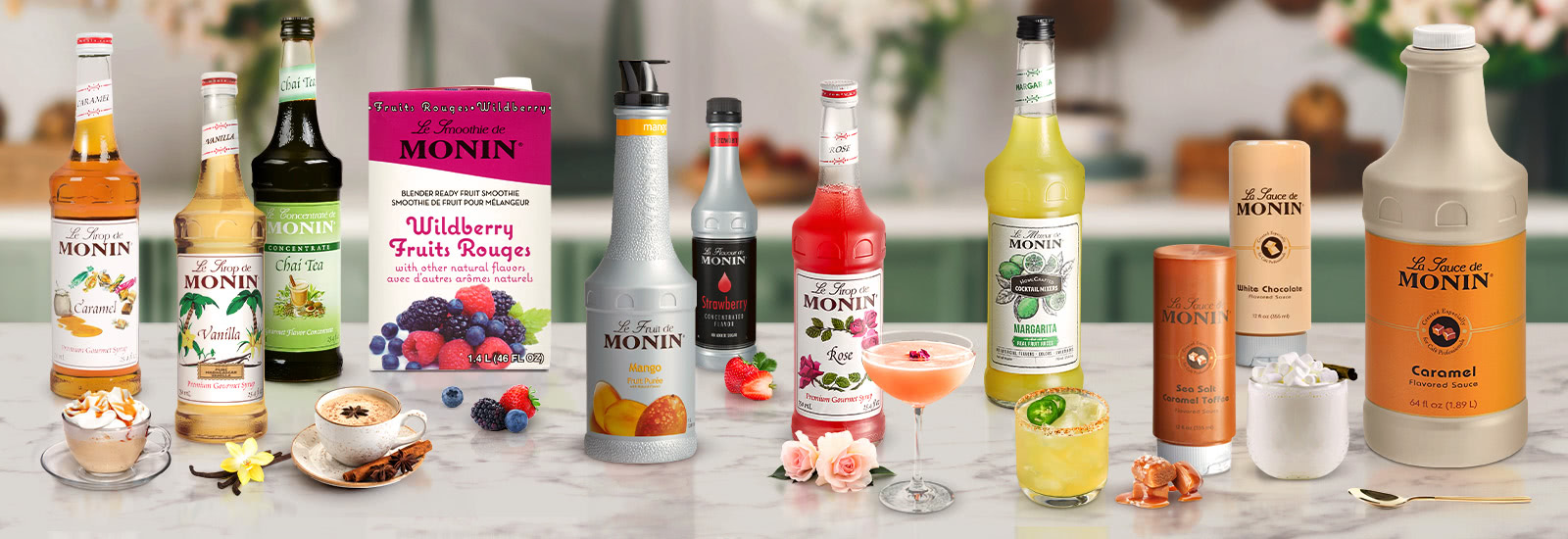 Monin Syrups & Fruit Purees