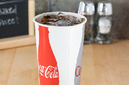 Solo RP4TCB-K1038 Coke® 22-24 oz. Poly Paper Cold Cup - 1000/Case