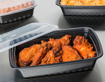 Plastic Microwaveable Take-Out Containers