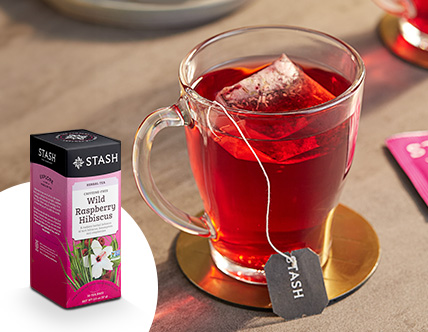 Stash Wild Raspberry Hibiscus Herbal Tea Bags