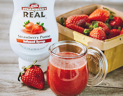 Real Strawberry Puree Infused Syrup